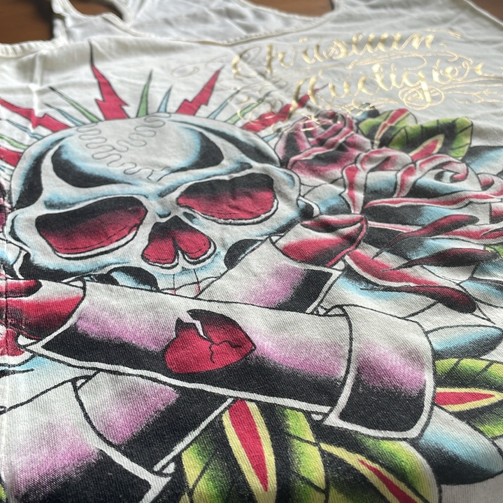 Christian Audigier ☠️ 🔥Vintage Skull Tank Top